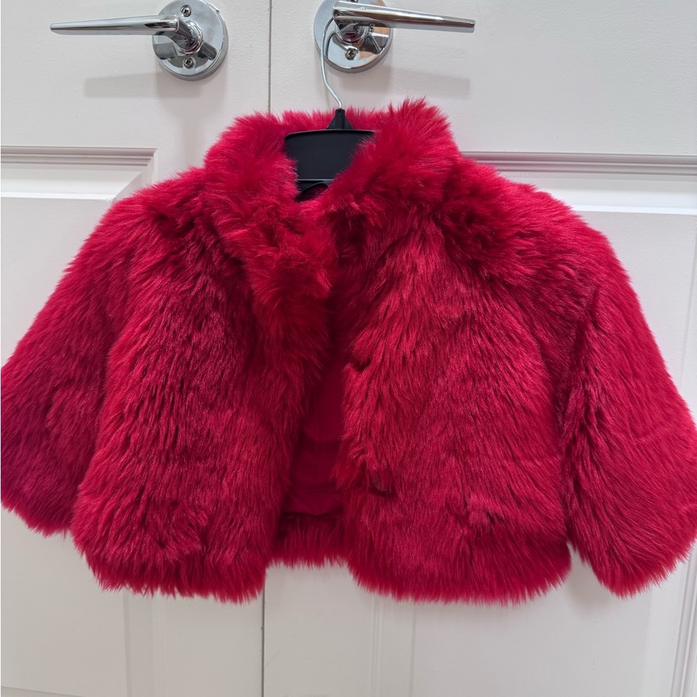 Janie and Jack Girls Faux Fur Coat